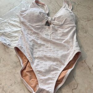 J. Crew Womens White Eyelet One Piece